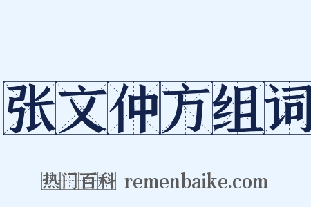 张文仲方组词是什么意思的图片